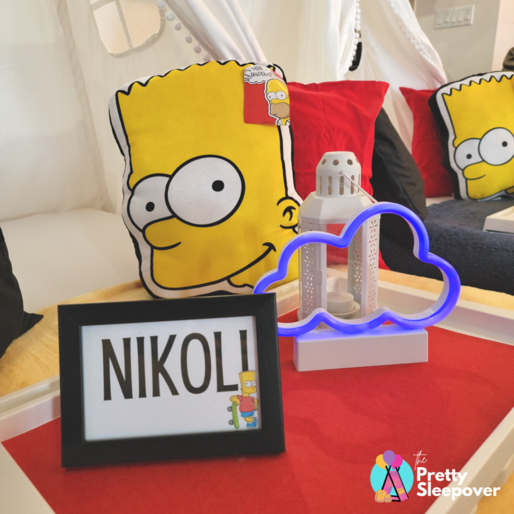 Simpson Custom Teepee Sleepover party for a boy 9years old Simpson Custom Teepee Sleepover party for a boy 9years old